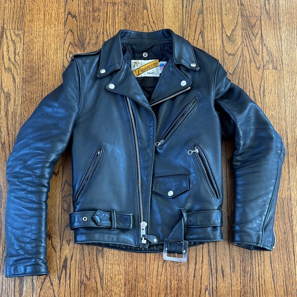 Schott NYC Black Leather 618 Jacket